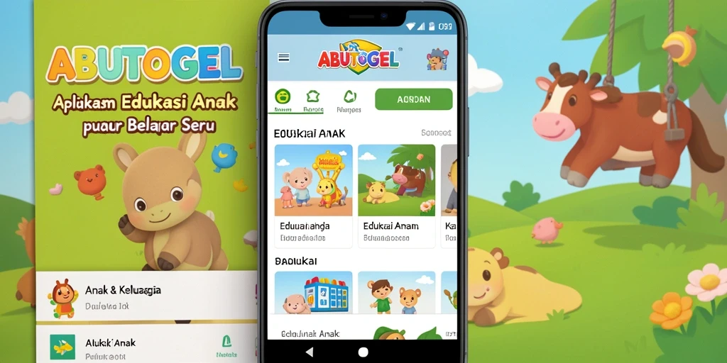 Tampilan antarmuka ABUTOGEL yang interaktif dan ramah anak.