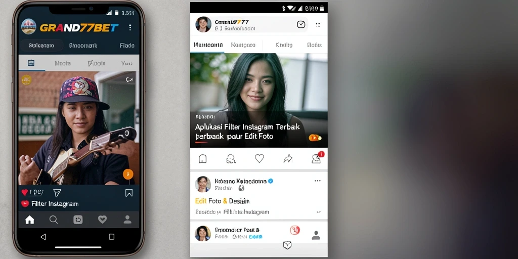 Tampilan antarmuka aplikasi GRAND77BET yang memukau untuk pengeditan foto