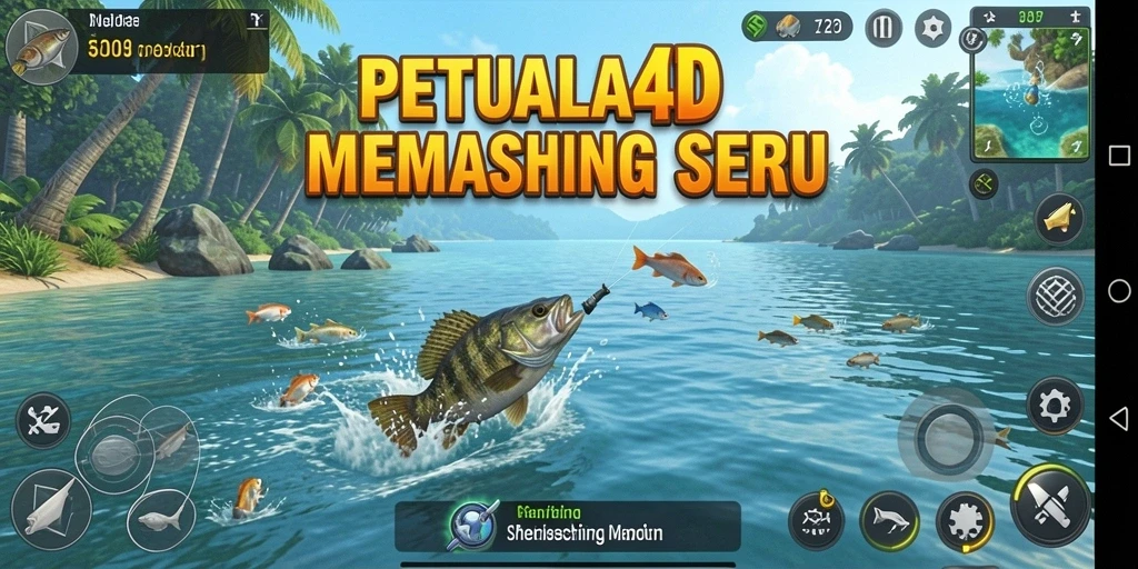 Antarmuka JUJUR4D yang menarik dan fungsional saat memancing.