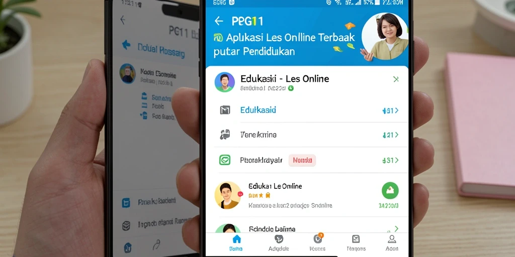 Antarmuka pengguna PG11 yang intuitif untuk Les Online.