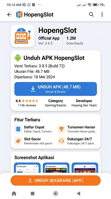 Unduh dan Instal APK hopengslot untuk Android Indonesia