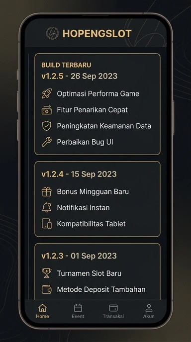 Riwayat Versi hopengslot untuk Pengguna Android